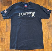Vintage Dallas Cowboys Champion Brand Embroidered T-Shirt Early 2000s Logo