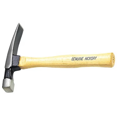 Westward 13P535 Brick Layer Hammer, 16 Oz., Hickory Handle