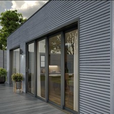 ShadowClad WPC Exterior Slat Wall Panel - Silver Grey Oak (2.9m x 175mm x 25mm)