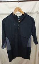 RLX Ralph Lauren Mens Performance 1/2 Zip Tech Top Black M Golf Excellent