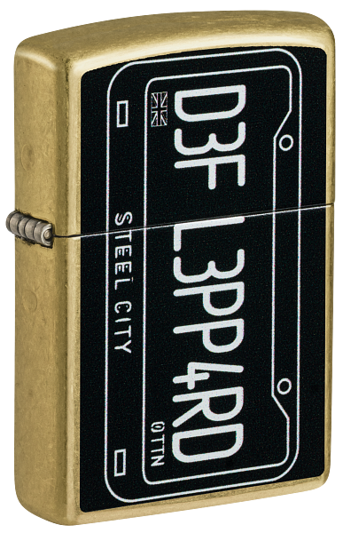 Zippo 47223, Def Leppard Design, Street Brass Finish Lighter, NEW