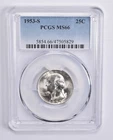 MS66 1953-S Washington Quarter 25c PCGS Blue Lbl *4558