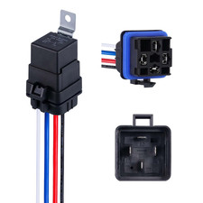 Waterproof Relay Kit 4-Pin SPST 12V 40/30 AMP Relay with Harness
