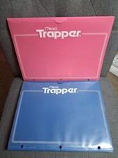 2 Vintage Trapper Keeper Portfolio Folders Mixed Colors Inserts Mead 1990s