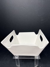 10 Strawberry Street Whittier White Square Dish With Handles 6 1/8” X 5 1/2” New