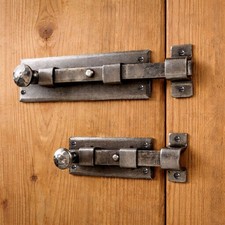 G Decor Hammered Pewter Door Bolt Traditional Sliding Barrel Latch