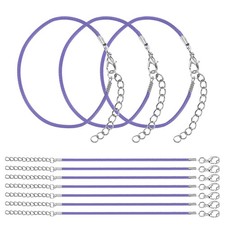 MECCANIXITY 10 PCS Light Purple Bracelet Cord,9" Adjustable Friendship Bracel...