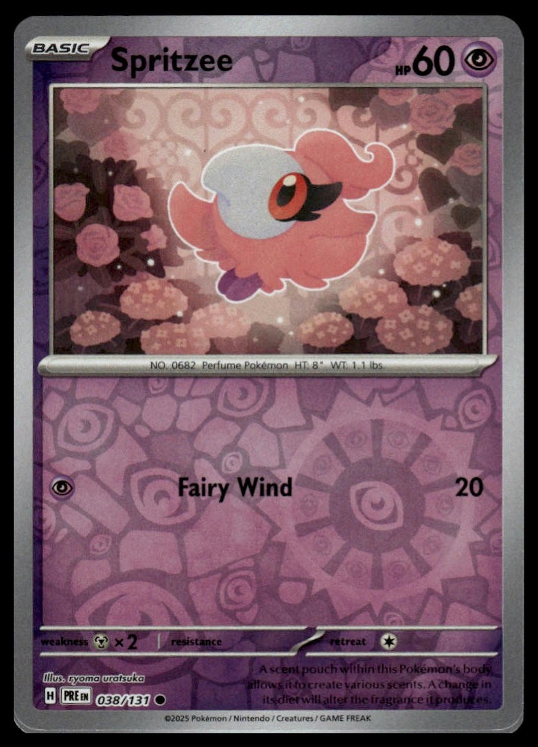 Spritzee SV: Prismatic Evolutions #038/131 Reverse Holo Rare NM