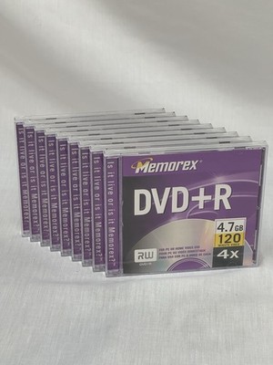 9 Memorex DVD+R - RW 4.7 GB - 120 Minute Video - DVD File Storage - Brand New