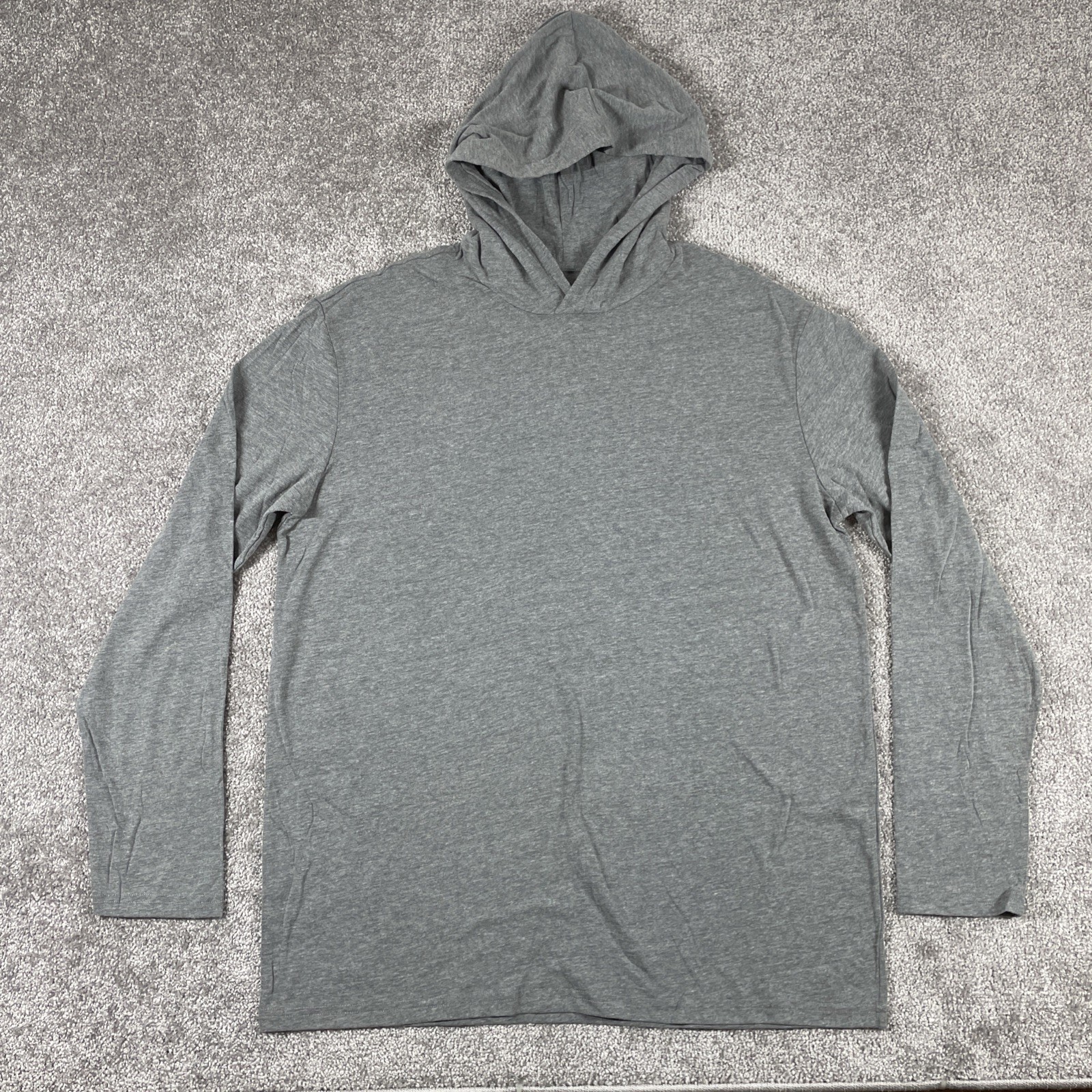 True Classic Hoodie Mens Extra Large Pullover Minimalist Cotton Blend Gray
