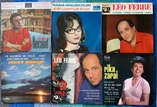 Lot of 6 French 45 Rpm EPs Vintage 1960 s Cha...