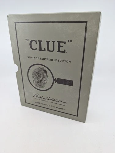 Clue Game Vintage Bookshelf Edition Parker Brothers Hasbro 2016 UNUSED, Open Box