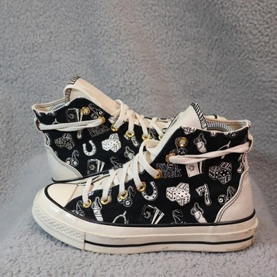 Converse Chucks All Star Mens 5.5 /Women 7.5 Goth 8ball Rare