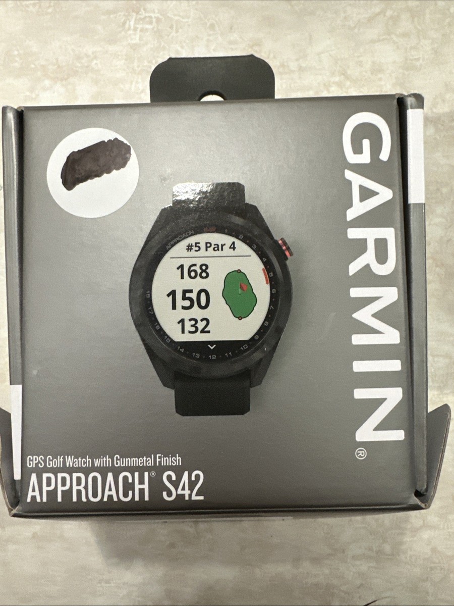 Garmin Approach S42 Golf Watch - Gunmetal/Black for sale