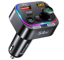 Syncwire Bluetooth 5.4 FM Transmitter Car Adapter 54W PD 36W  18W 