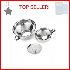 Delove Canning Funnel with Strainer for Wide and Regular Mason Jars - Wide-Mouth