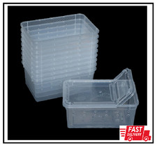 10 Pcs Reptile Feeding Boxs, Plastic Spider Terrariums Breeding Box Feeder Insec