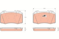Bremsbelagsatz Scheibenbremse Cotec TRW GDB1454 FüR Mercedes C215 SL W221 R129