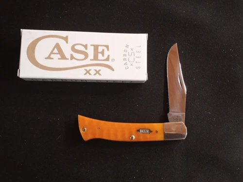 Case XX Persimmon Orange Bone Gator Jig Axe Handle Carbon Steel BR61135 NEW