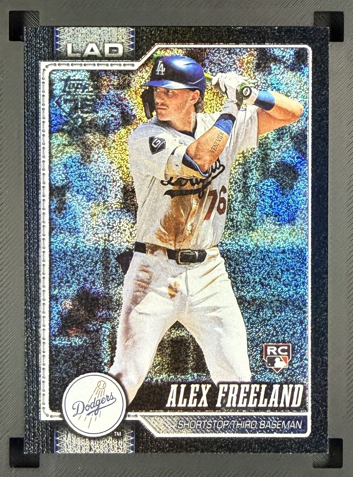 2026 Topps Series 1 Alex Freeland Black Sandglitter /10 #74 Dodgers RC Number 1