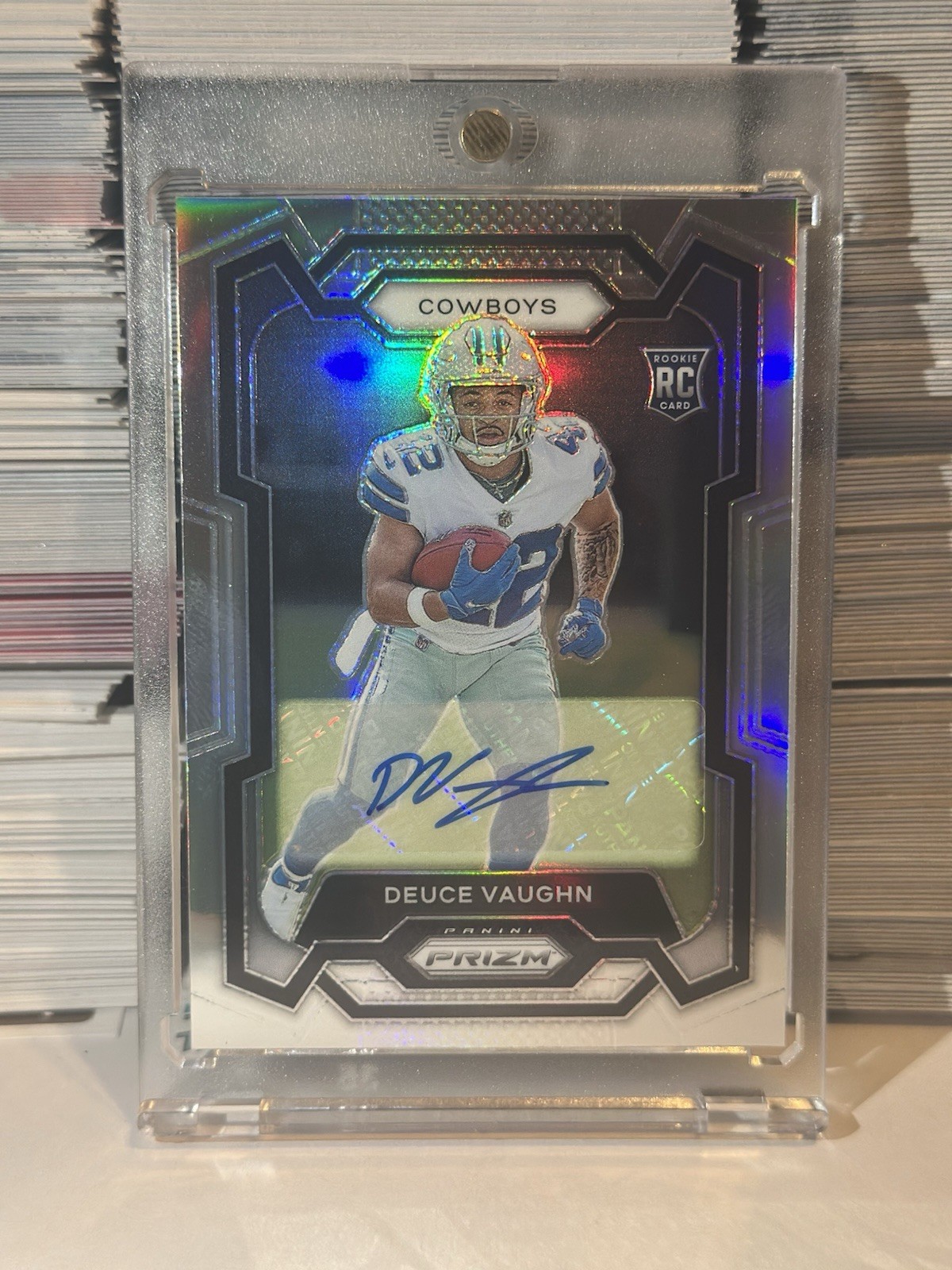 DEUCE VAUGHN Rookie Silver Prizm Auto 🔥2023 Prizm #324  RC 🔥Cowboys