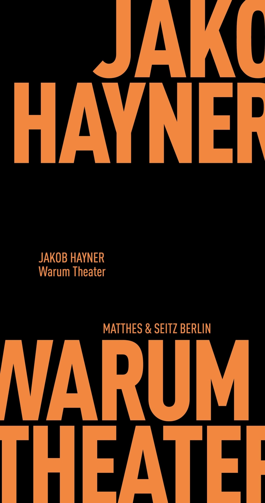 Thumbnail - Warum Theater Krise Und Erneuerung Jakob Hayner Taschenbuch 170 S.