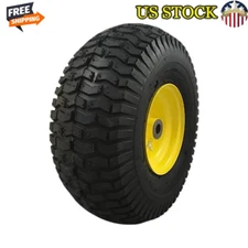 John Deere Mower Front Tire & Wheel Assembly 15x6.00-6 Turf Saver Yellow Wheel