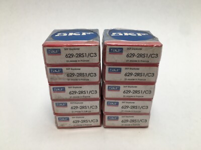 SKF 629-2RS1/C3 Bearing Rubber Seals 9x26x8 mm 629 2RS1 2RS C3 629RS 10 pcs