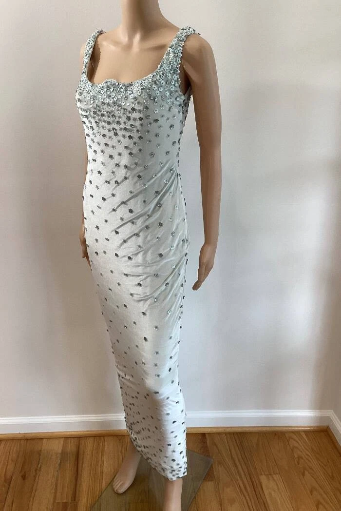 ABITO RARO GIANNI VERSACE COUTURE RUNWAY SEXY IMPREZIOSITO F W 1995 TAGLIA 42