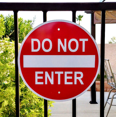 DO NOT ENTER SIGN - 12