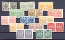 AUSTRIA-BOSNIA HERZEGOVINA MI#10/23 PAIRS IMPERF... ** MNH -VF -OLD REPRINTS @51