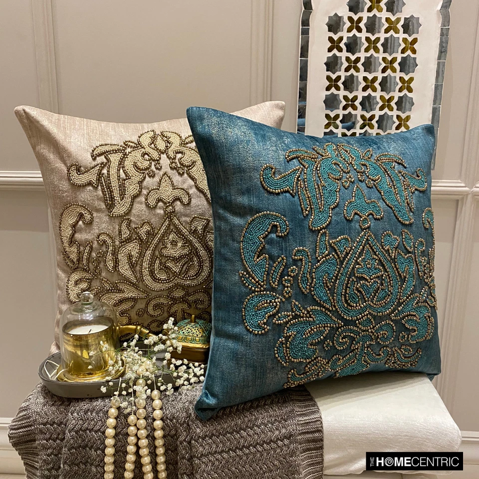 Square Couch Pillow Case Teal 16"x16", Home Decor Faux Suede - Aureate Teal - Image 4 of 4