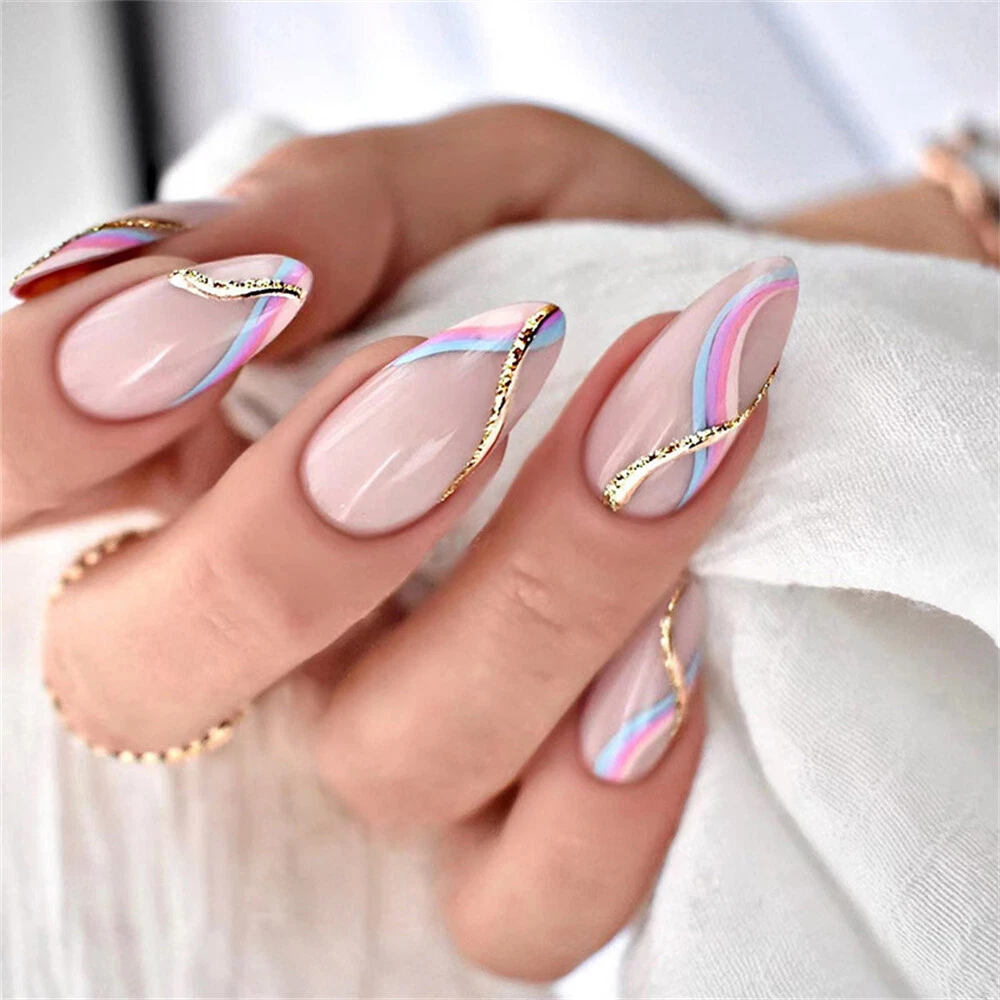 winter almond nail designs