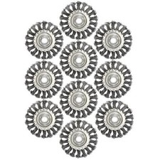 10 Flat Twist Knot Wire Wheel Brush 100mm M14 x 2 Deburring Angle Grinder AT931