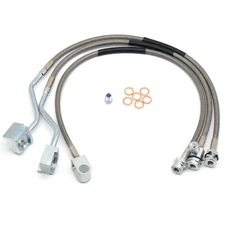 4-6" Front and Rear Extended Stainless Brake Lines for F150 Bronco 1980-1996