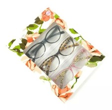 Betsey Johnson 3 Pairs Set Reading Glasses Black Tortoise Pink Leopard 2.50 New
