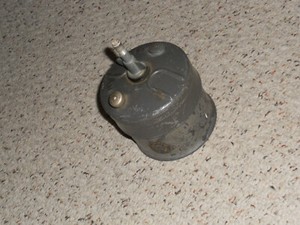 Antique vintage WW II era German miners lamp, crossed hammers seal-very nice!