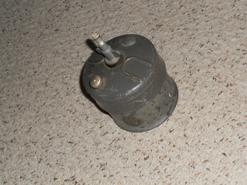 Antique vintage WW II era German miners lamp, crossed hammers seal-very nice!