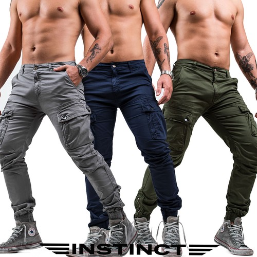 Felpa Uomo Pantaloni Uomo Cargo Con Tasche Laterali Multi-tasche