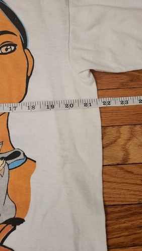Vintage 90s Disney Pocahontas Single Stitch T-Shirt Sz L Captain John Smith - Picture 5 of 6