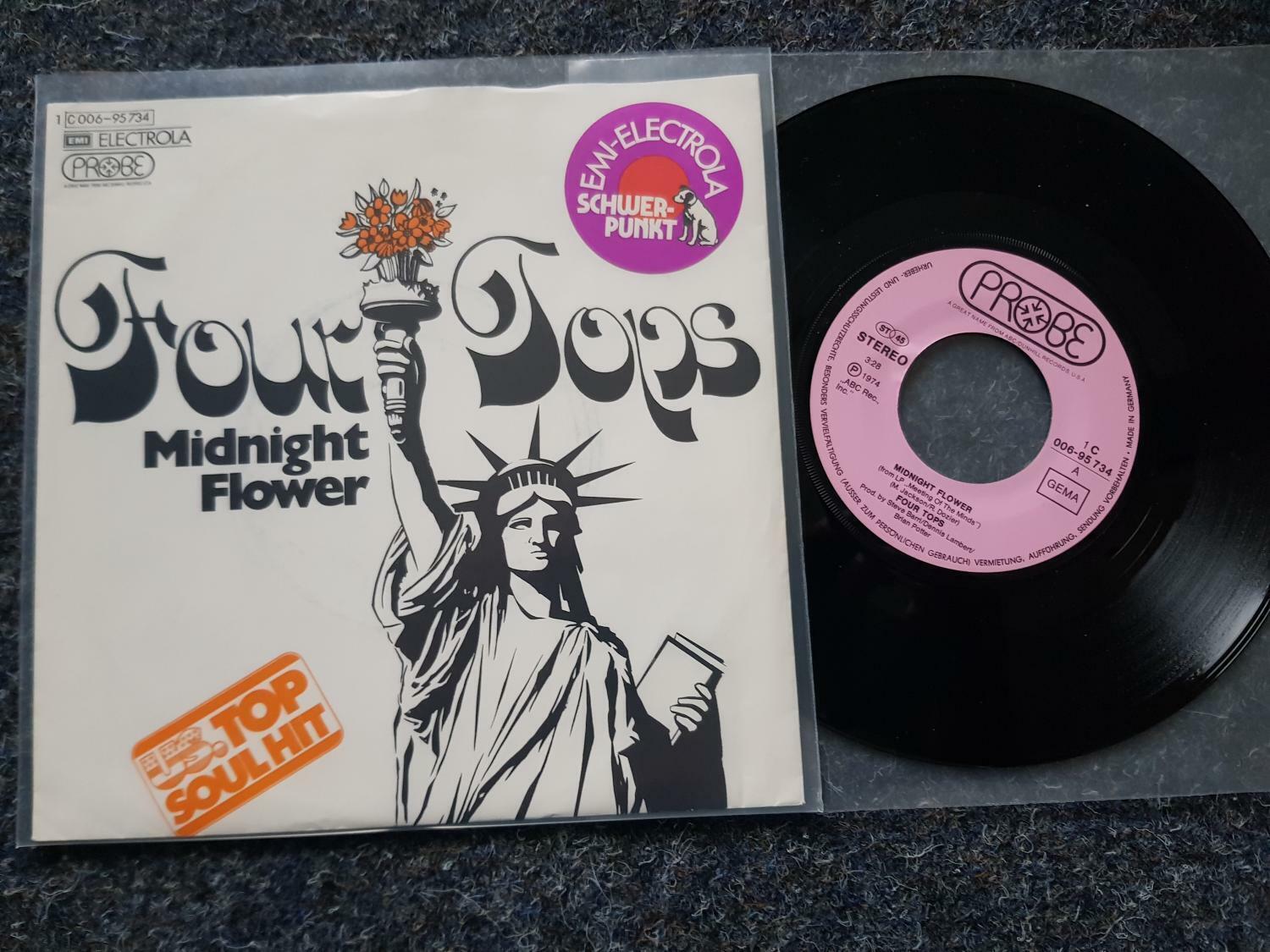 7"" Single Vinyl Four Tops - Midnight flower GERMANY