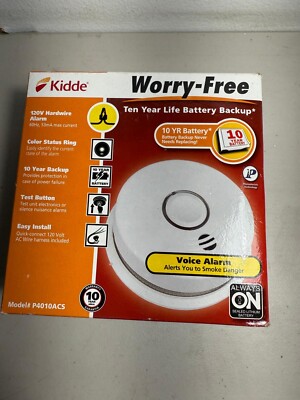 Kidde Hardwired Smoke Detector with Voice Alarm P4010ACS