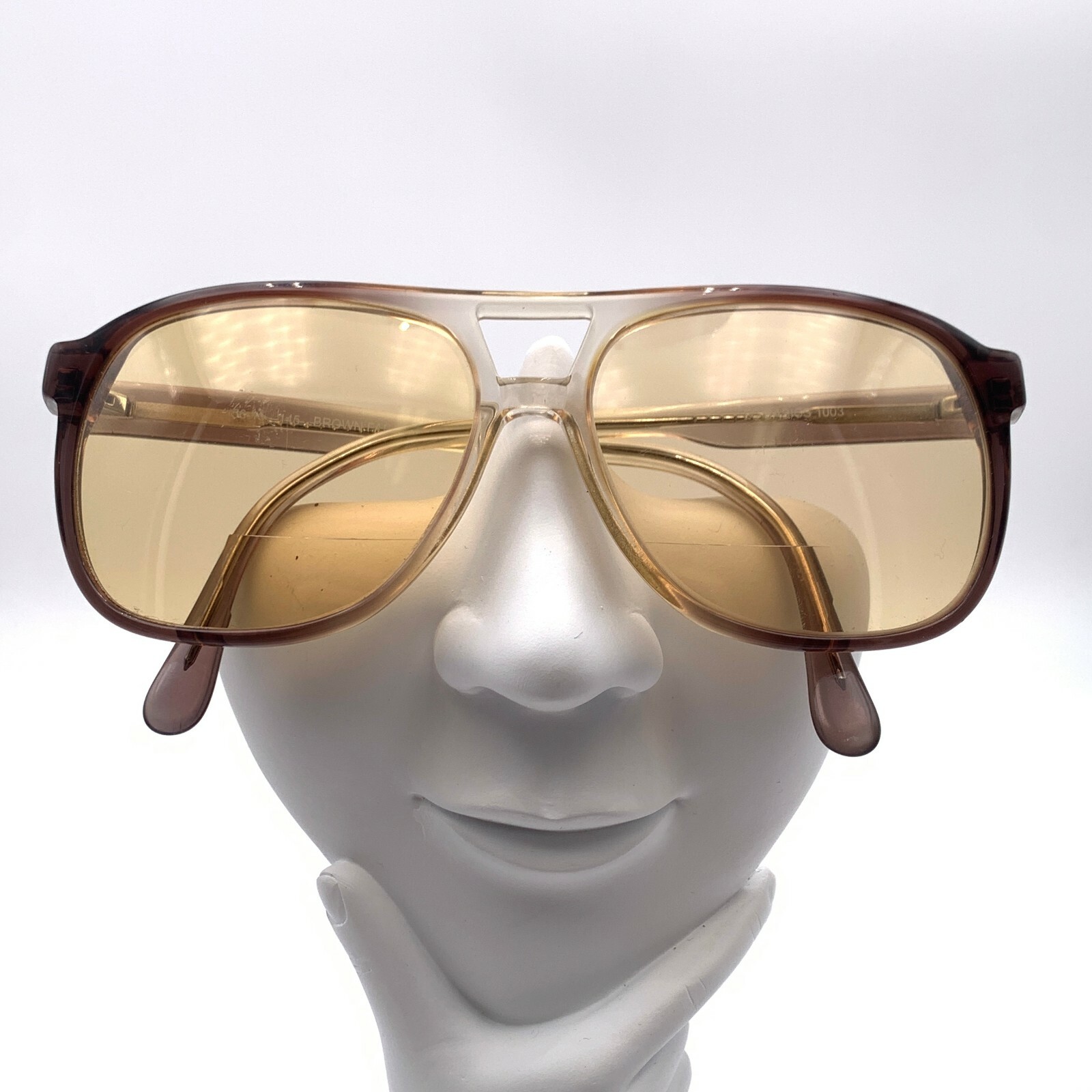 Vintage LS Basic Brown Transparent Pilot Sunglass… - image 1