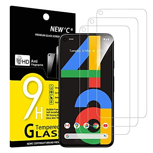 NEW'C 3 Pezzi, Vetro Temperato per Google pixel 4a 4G, Pellicola (Z2X)