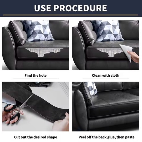 Leather Repair Patch Self-Adhesive Refinisher Cuttable Sofa Repair Patch UK - Picture 13 of 15