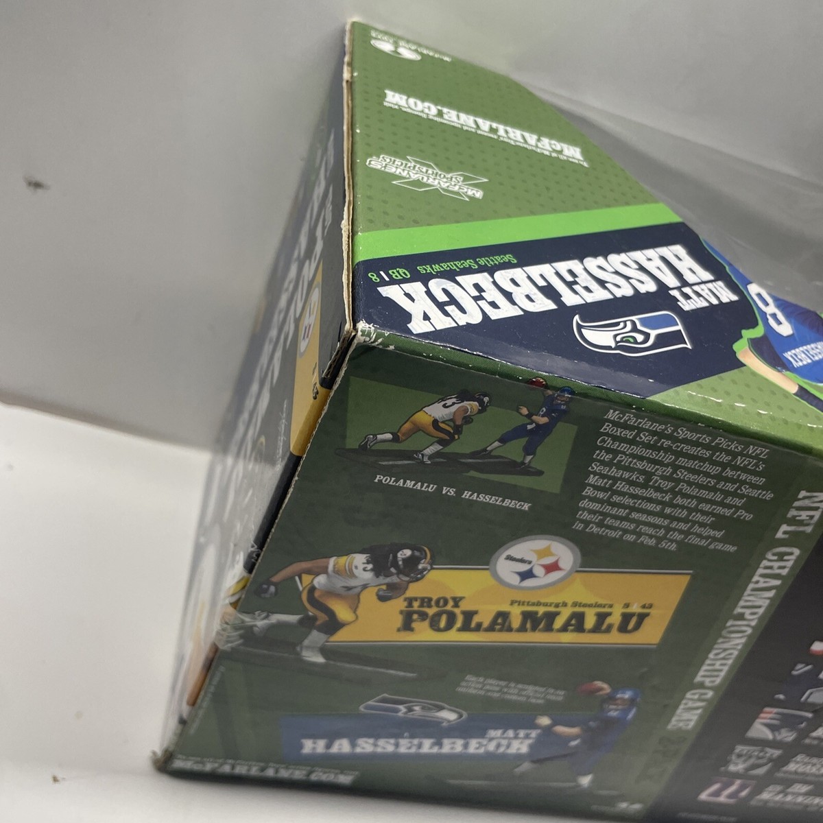 McFarlane Toys NFL 2pack Troy Polamalu Steelers Matt Hasselbeck