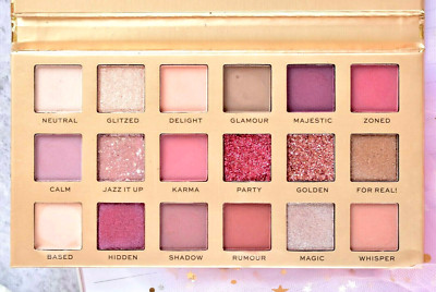 REVOLUTION PRO New Neutral Shadow Palette - Luxe Eyeshadow Pigment Glitter + Base