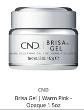 CND Brisa Gel Warm Pink-Opaque Gel Hard Sculpting Gel 1.5oz