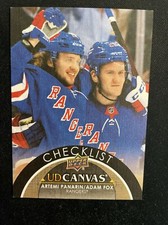 21-22 UD Series 2 Hockey Canvas C210 Checklist Artemi Panarin/Adam Fox