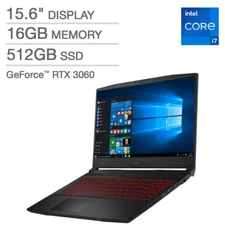 MSI Katana GF66 11UE-260US 15.6'' FHD 144Hz Laptop i7-11800H 16GB 512GB RTX 3060